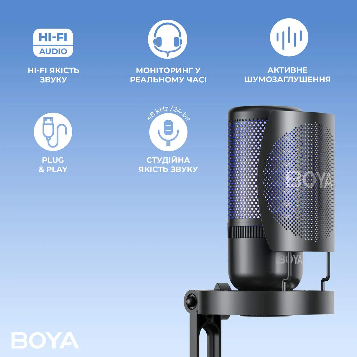 Мікрофон BOYA K9 RGB Black - мініатюра 15
