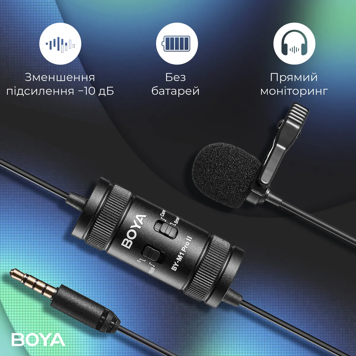 Мікрофон BOYA BY-M1 Pro II Black - мініатюра 11
