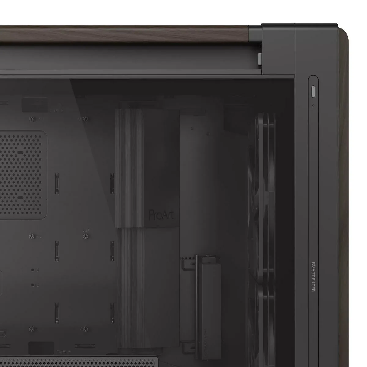 Корпус Asus ProArt PA602 Walnut Wood Tempered Glass Modern Black (90DC00J0-B09030) - мініатюра 6
