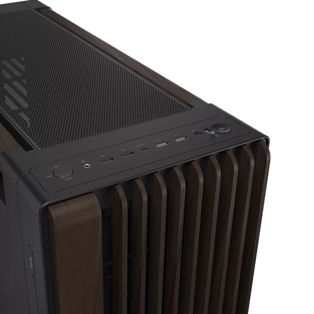 Корпус Asus ProArt PA602 Walnut Wood Metal Panel Modern Black (90DC00J0-B09040) - мініатюра 10