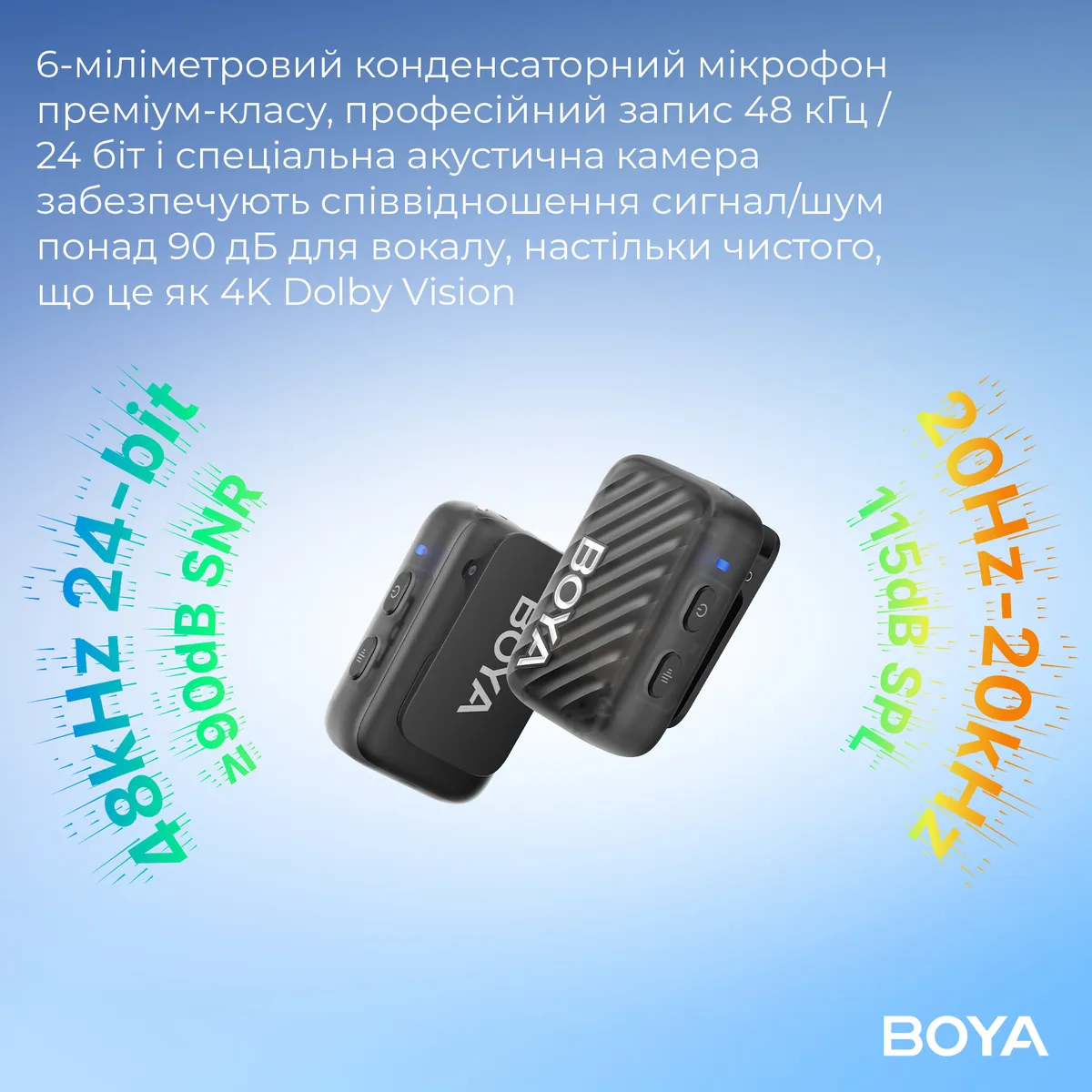Мікрофон BOYA MIC 2-02 Type-C/TRS Black - мініатюра 11