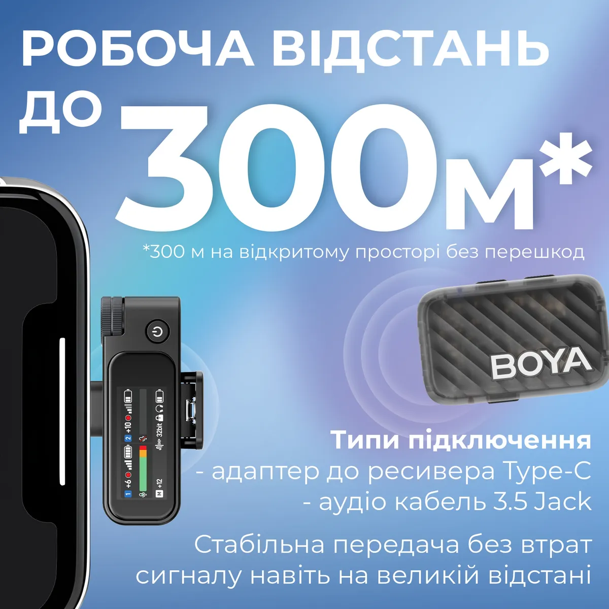 Мікрофон BOYA MIC 2-02 Type-C/TRS Black - мініатюра 13