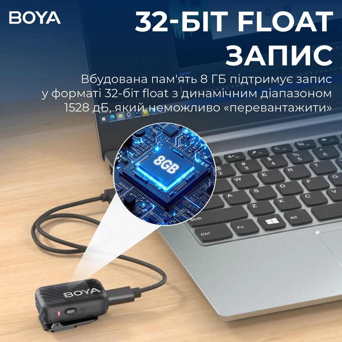 Мікрофон BOYA MIC 2-02 Type-C/TRS Black - мініатюра 7
