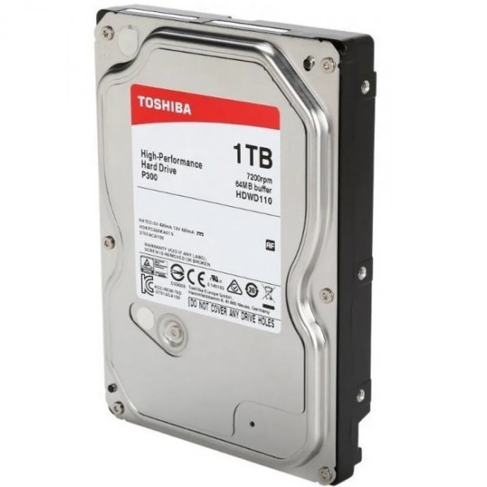 Накопичувач HDD SATA 1.0TB Toshiba P300 7200rpm 64MB (HDWD110UZSVA) - мініатюра 2