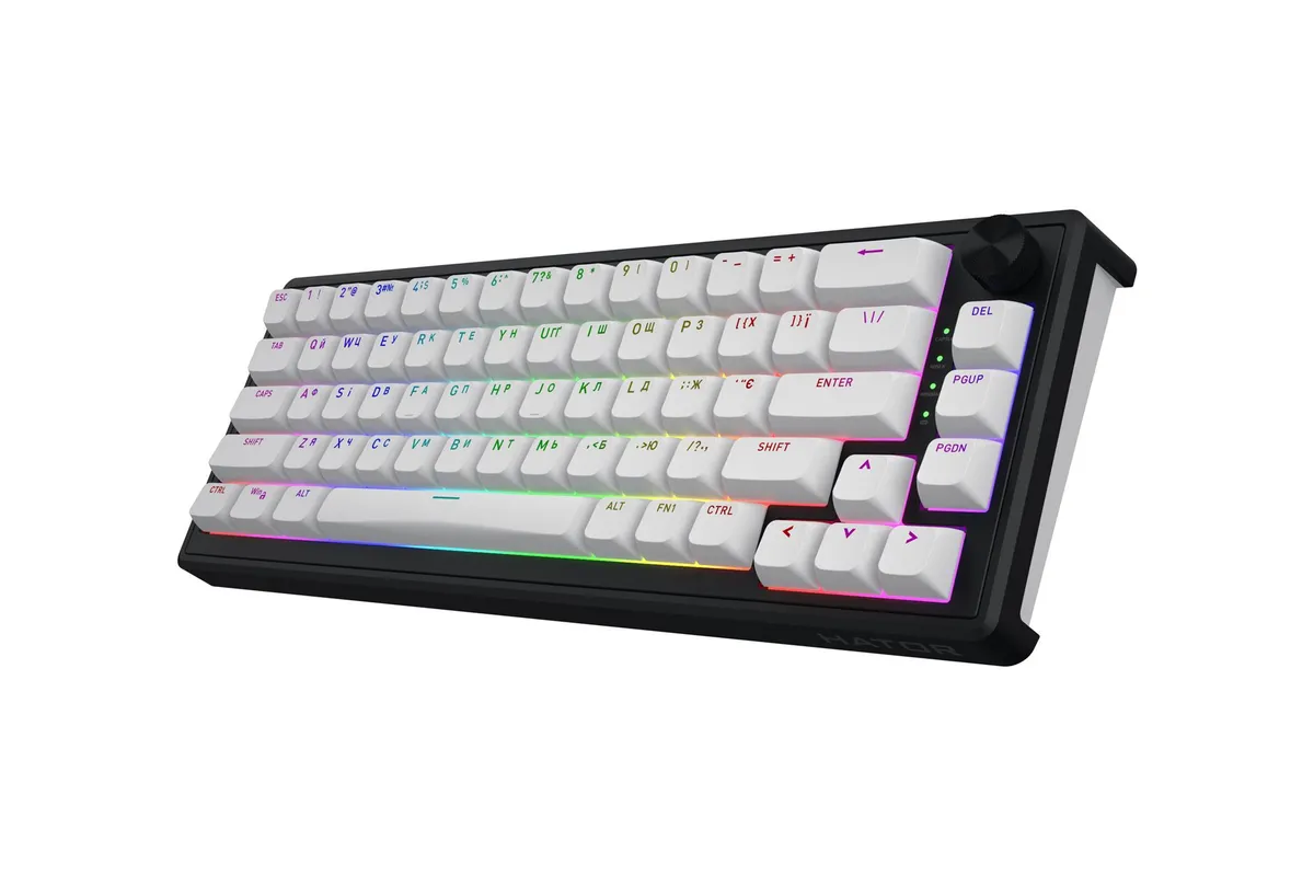 Клавіатура бездротова Hator Skyfall 65 Wireless Black-White (HTK3160UA) - мініатюра 3