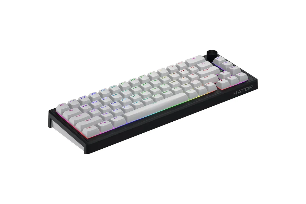 Клавіатура бездротова Hator Skyfall 65 Wireless Black-White (HTK3160UA) - мініатюра 4