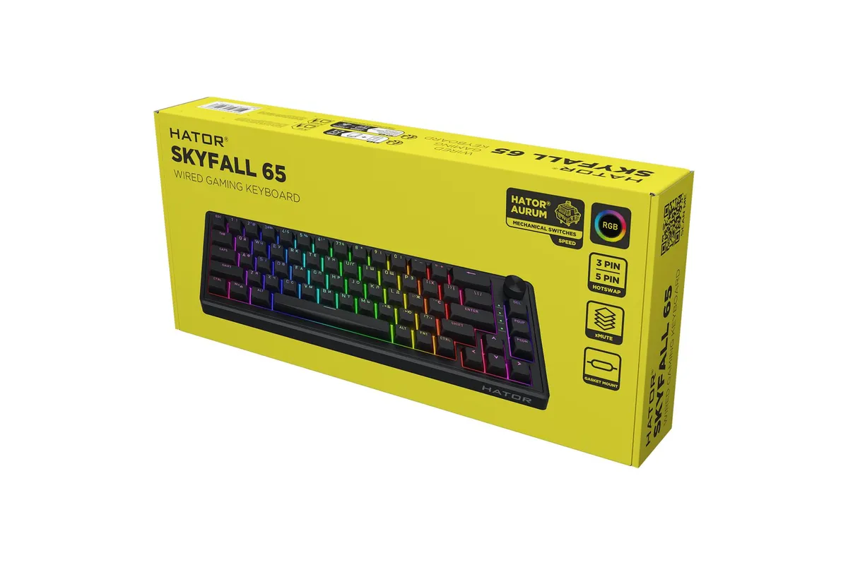 Клавіатура Hator Skyfall 65 Black/Black (HTK1160UA) - мініатюра 7