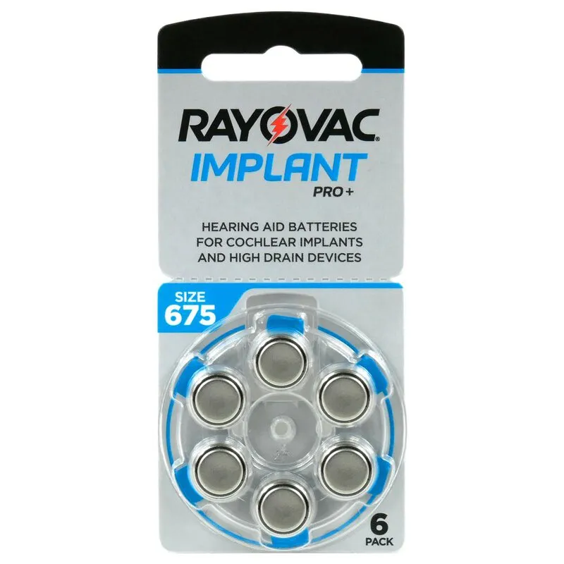 Батарейка Rayovac PRO+ 675 (675CP-6IMPMF) BL 6 шт (для слухових апаратів) - зображення 1