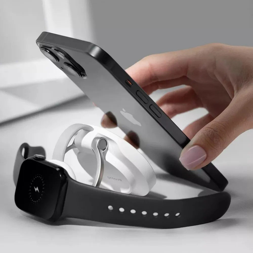 Бездротовий зарядний пристрій Proove Knocker 2 in 1 Qi2 15W White (WSPK15012002) - мініатюра 2