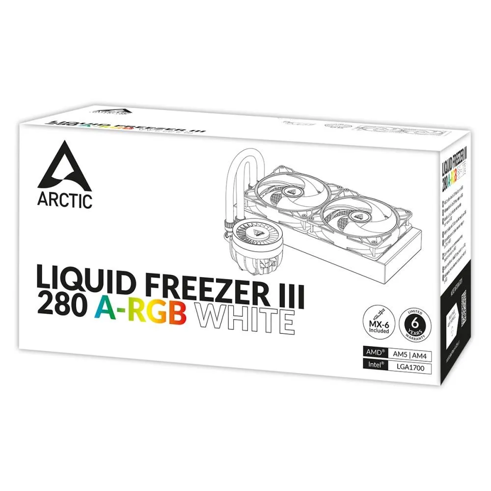 Система водяного охолодження Arctic Liquid Freezer III 280 A-RGB White (ACFRE00151A) - мініатюра 7