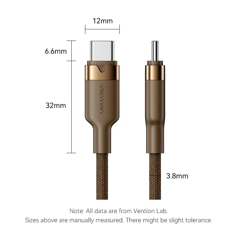 Кабель Vention USB Type-C - USB Type-C (M/M), 60W, 3A, 2 м, Copper (TRDJH) - зображення 1