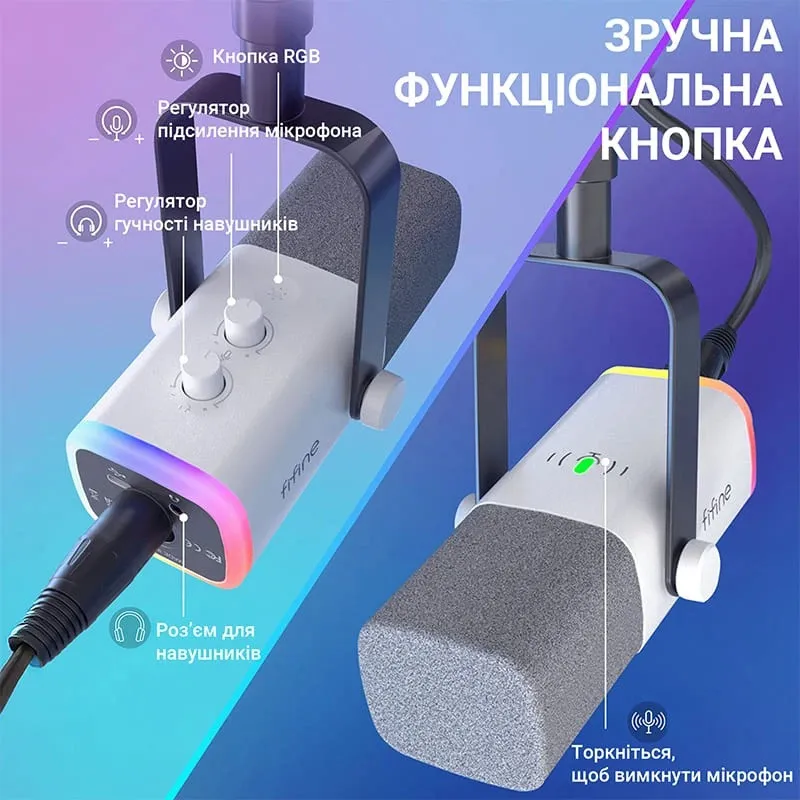 Мікрофон Fifine AM8TW White - мініатюра 6
