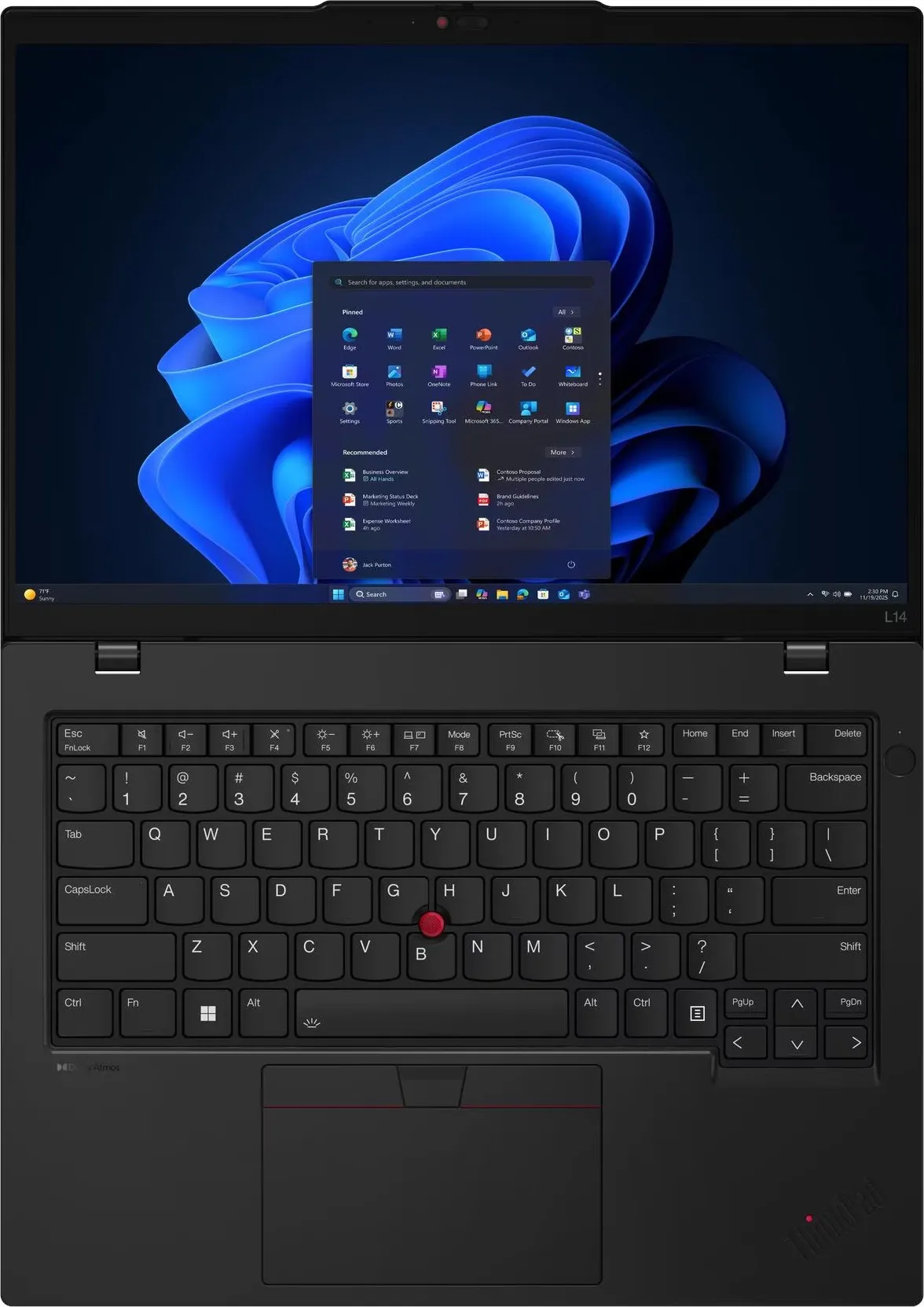 Ноутбук Lenovo ThinkPad L14 Gen 6 (21S6001QRA) Black - мініатюра 5