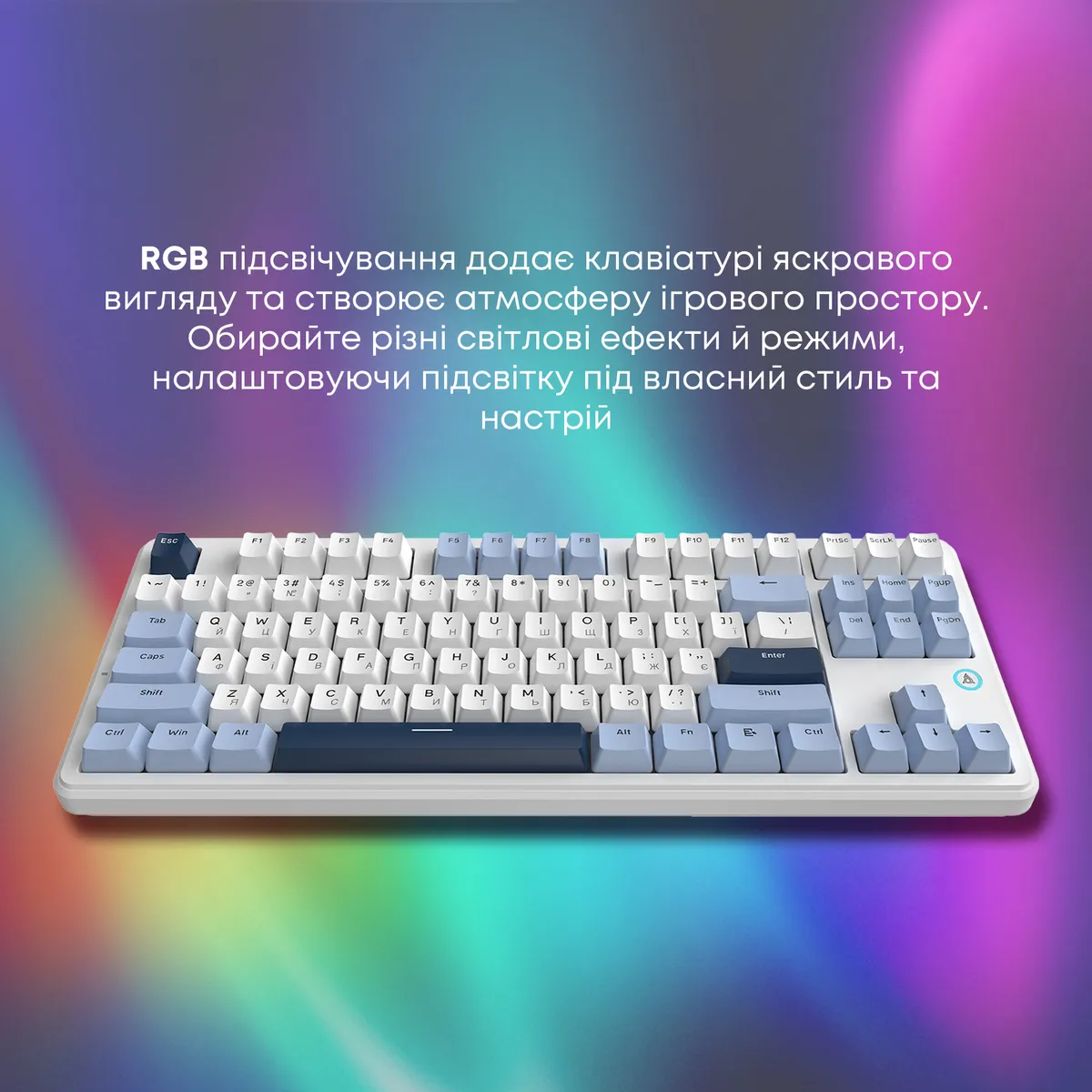 Клавіатура Ajazz AK870 V2 Flying Fish Switch White USB-C (AK870-V2-FF-BWB) - мініатюра 11