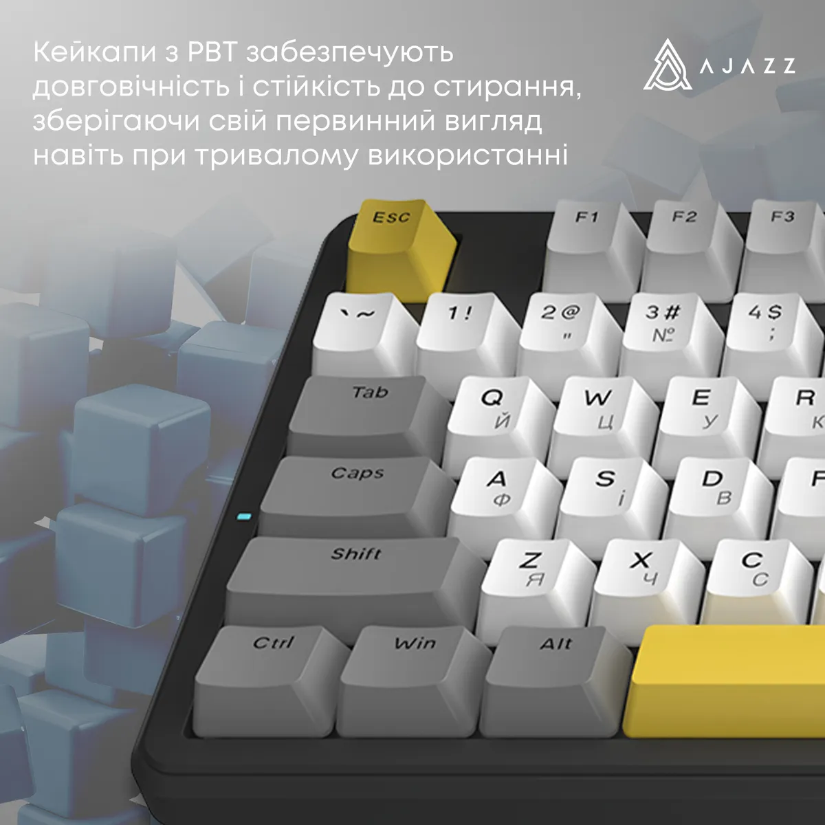 Клавіатура Ajazz AK870 V2 Flying Fish Switch Black USB-C (AK870-V2-FF-BGY) - мініатюра 10