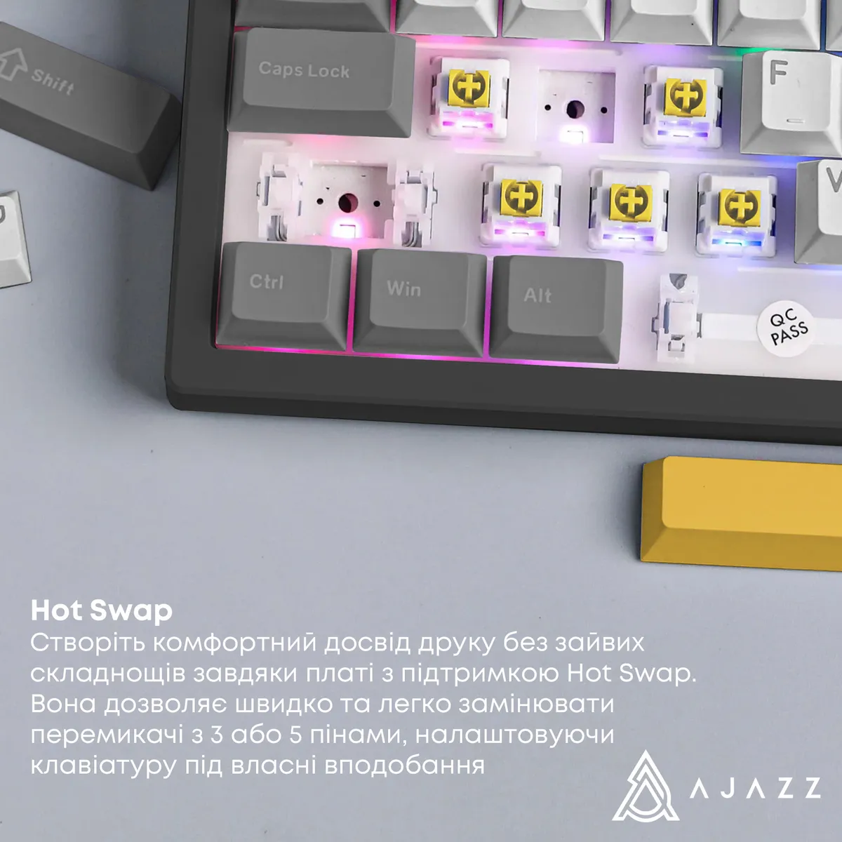 Клавіатура AjazzAK980 Magnetic Switch Black USB-C (AK980-MAX-M-BGY) - мініатюра 10