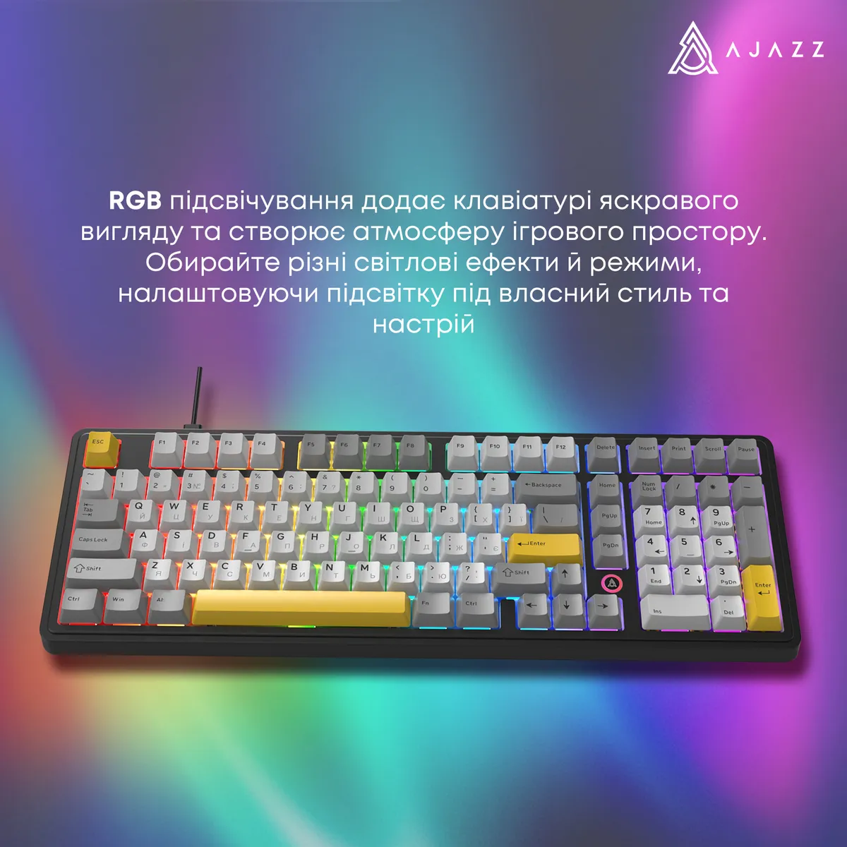 Клавіатура AjazzAK980 Magnetic Switch Black USB-C (AK980-MAX-M-BGY) - мініатюра 13