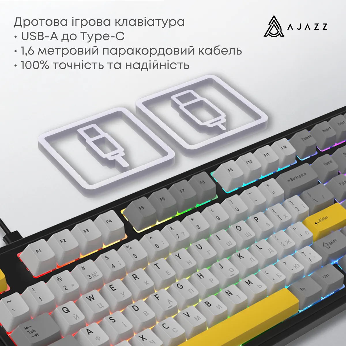 Клавіатура AjazzAK980 Magnetic Switch Black USB-C (AK980-MAX-M-BGY) - мініатюра 7