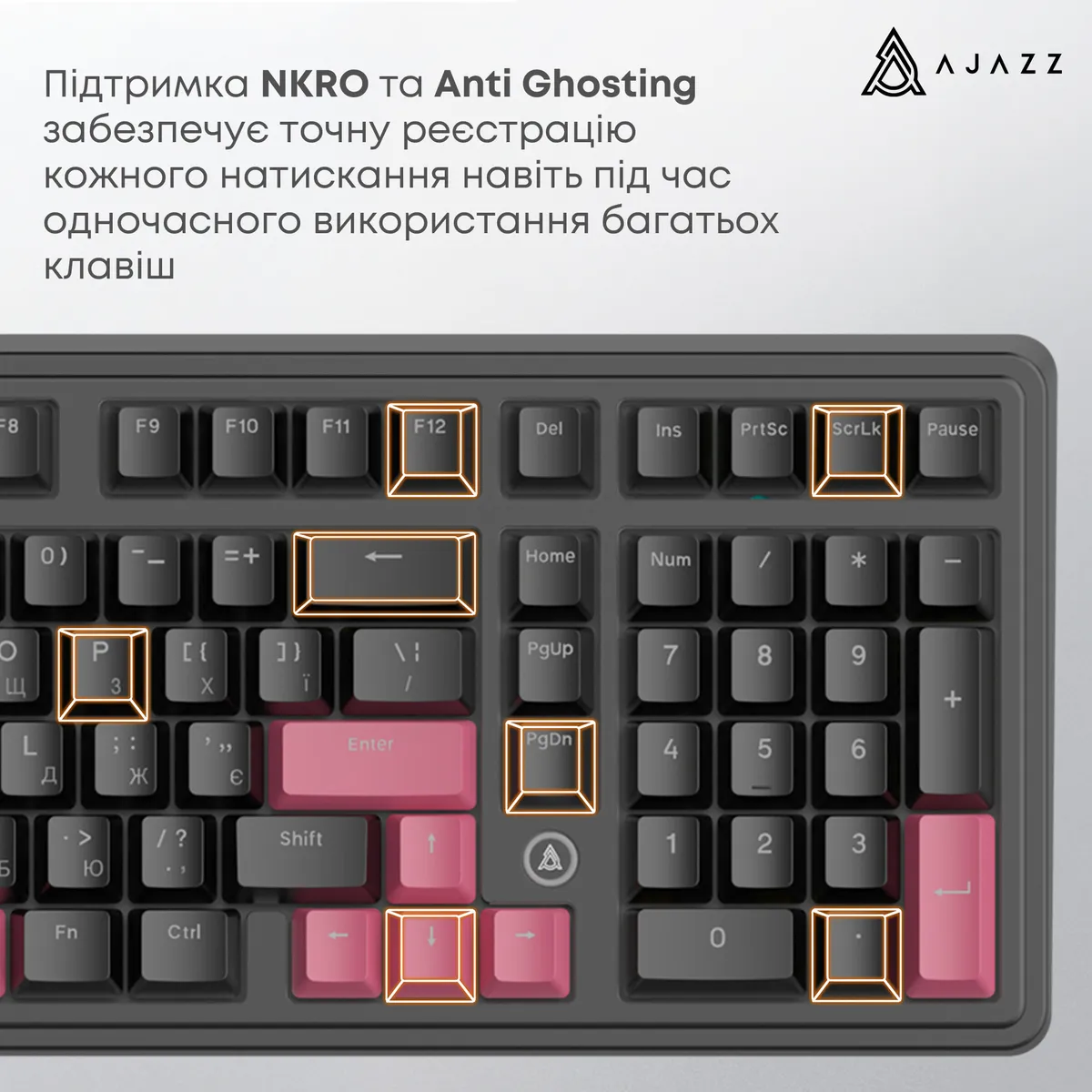 Клавіатура Ajazz AK980 Red Switch Black USB-C (AK980-R-BR) - мініатюра 11