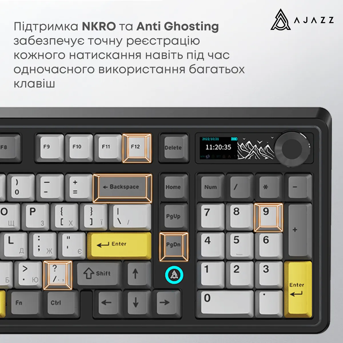 Клавіатура бездротова Ajazz AK980 V2 Gift Switch V2 Black (AK980-V2-G-BGY) - мініатюра 14