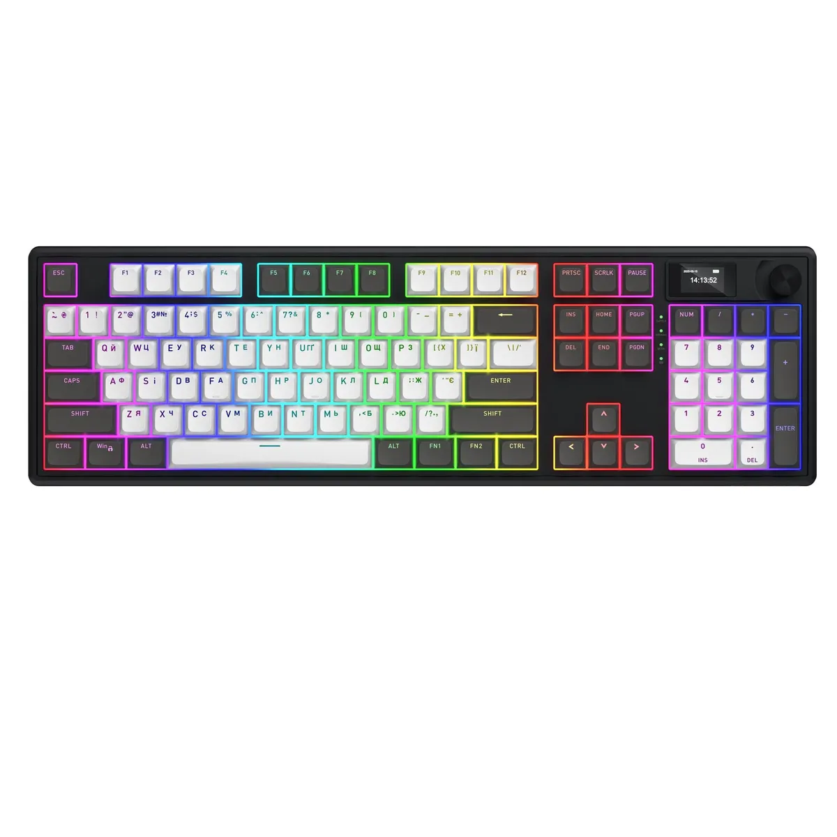 Клавіатура бездротова Hator Skyfall 100 Wireless Grey/Black (HTK4100UA) - зображення 1