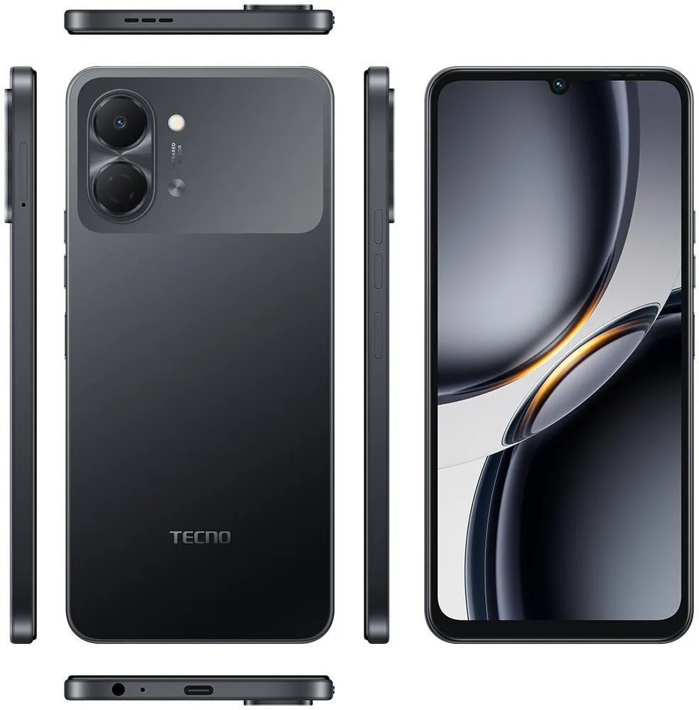 Смартфон Tecno Spark Go 3 (KN3) 4/64GB Ink Black (4894947105265) - зображення 1