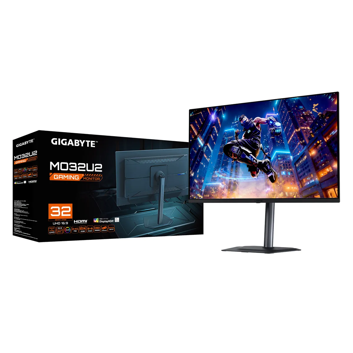 Монітор Gigabyte 31.5" Gaming MO32U2 QD-OLED Black 240Hz - мініатюра 7