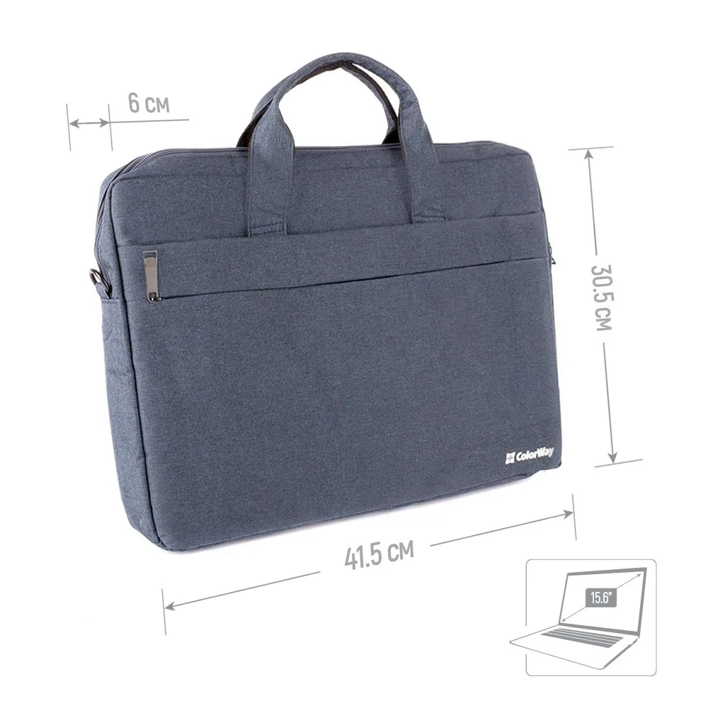 Сумка для ноутбука ColorWay Modern 15.6 Navy (CW-LBM156-NV) - мініатюра 2