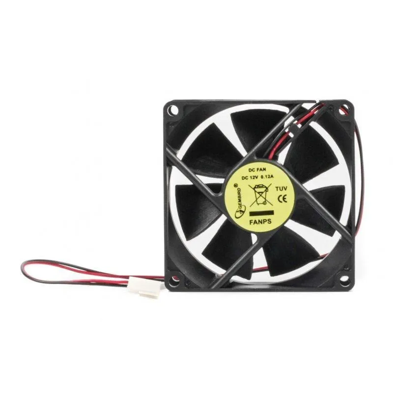 Вентилятор Gembird FANPS; 80х80х25мм, 2-pin, чорний - мініатюра 3