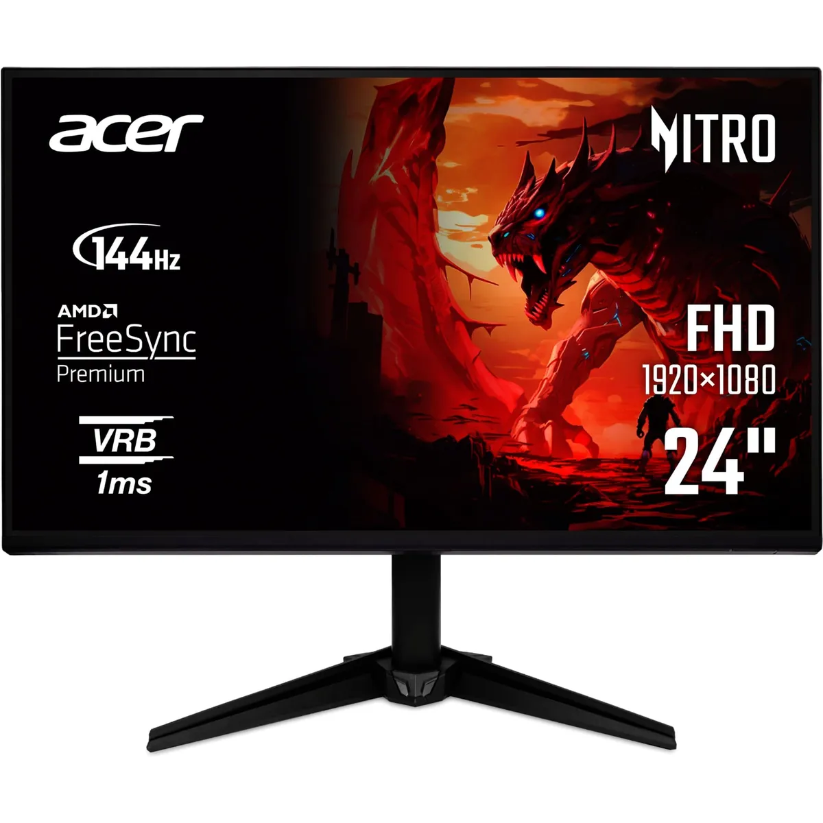 Монітор Acer 23.8" QG241YP6bmipx (UM.QQ1EE.601) IPS Black 144Hz - зображення 1