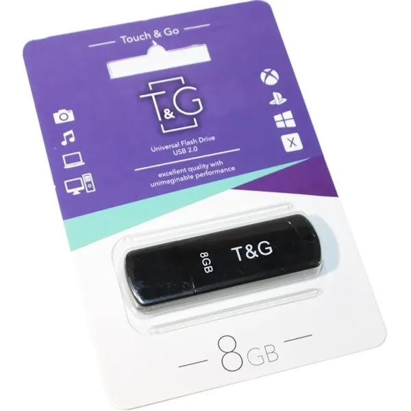 Флеш-накопичувач USB 8GB T&G 011 Classic Series Black (TG011-8GBBK) - мініатюра 2