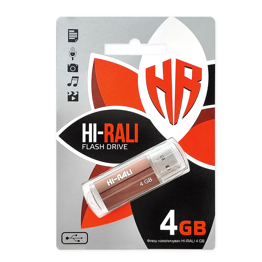 Флеш-накопичувач USB 4GB Hi-Rali Corsair Series Bronze (HI-4GBCORBR) - мініатюра 2