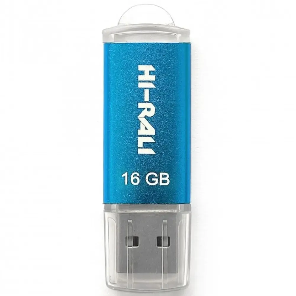 Флеш-накопичувач USB 16GB Hi-Rali Rocket Series Blue (HI-16GBVCBL) - зображення 1