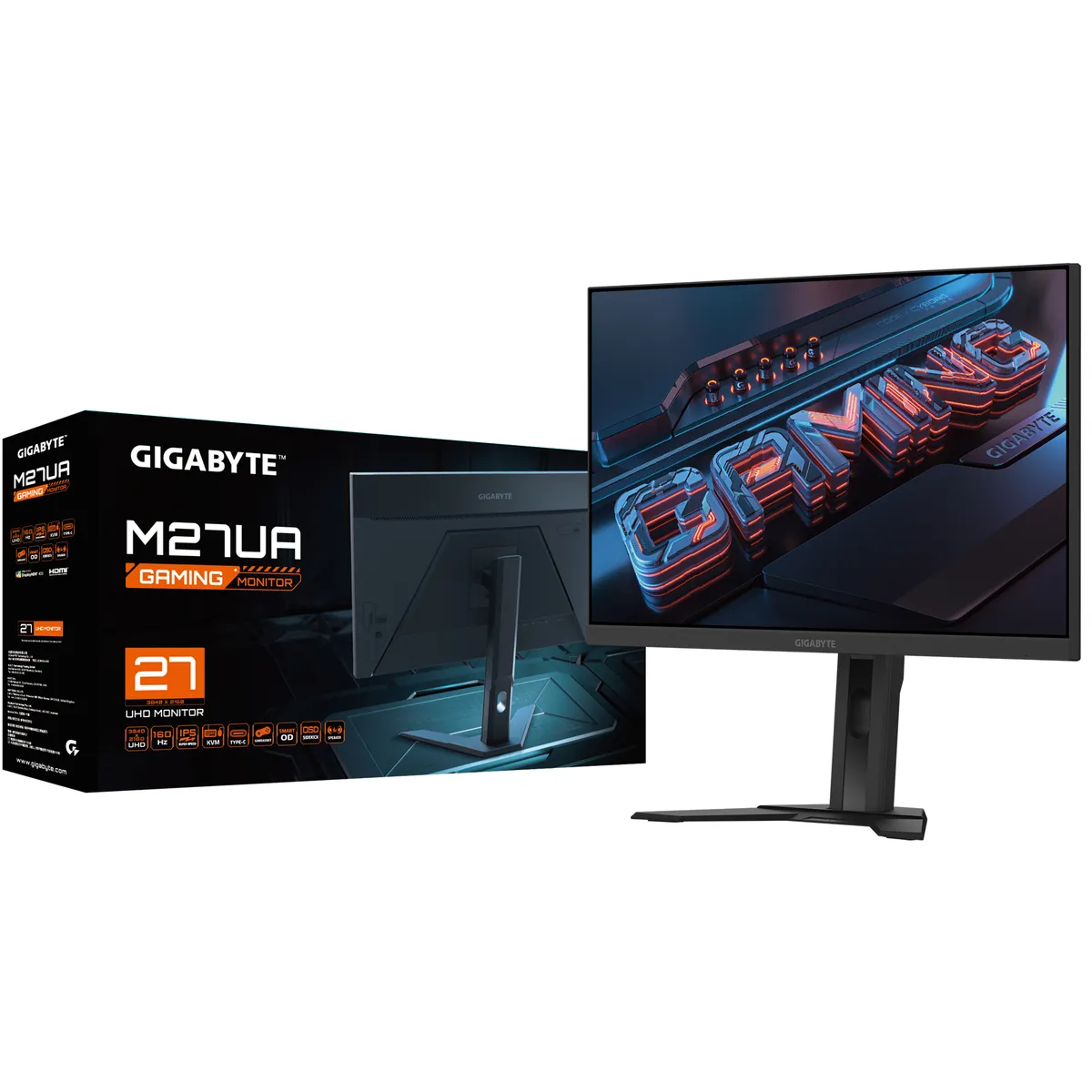Монітор Gigabyte 27" M27UA EK IPS Black 160Hz - мініатюра 2
