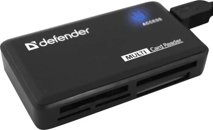 Універсальний картрідер Defender Optimus USB 2.0 Black 5 слотів (83501) - мініатюра 4
