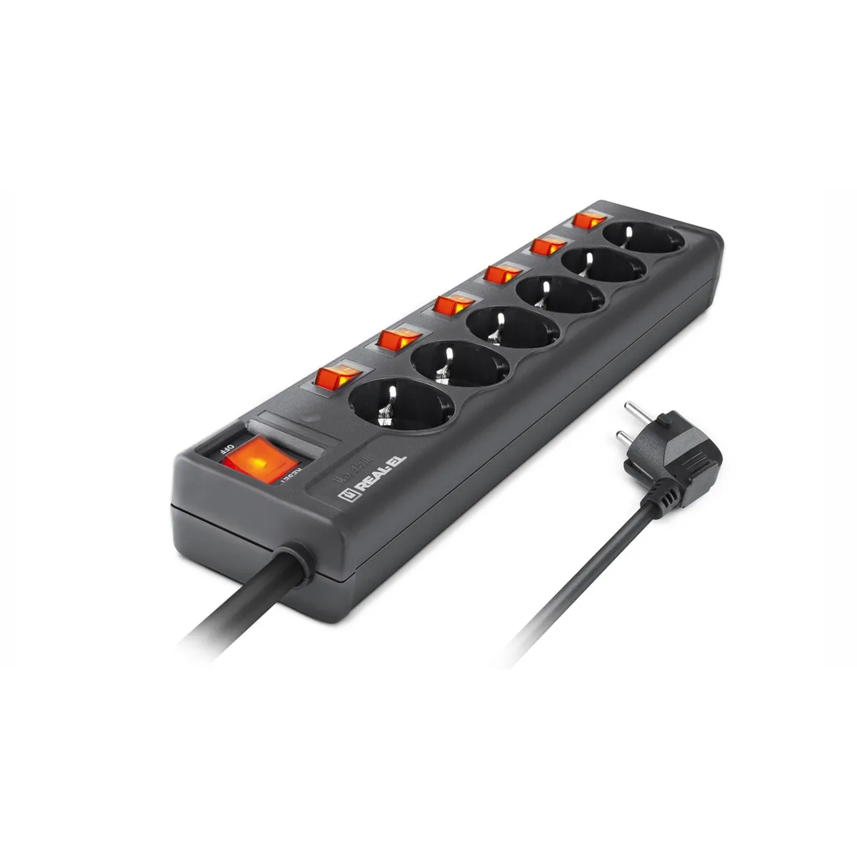 Фільтр живлення REAL-EL RS-6 Extra 5 м чорний - мініатюра 2