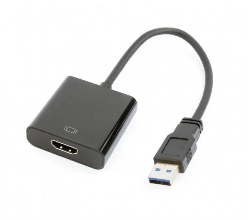 Адаптер Cablexpert (A-USB3-HDMI-02) USB3.0-HDMI, 0.15 м, чорний - зображення 1