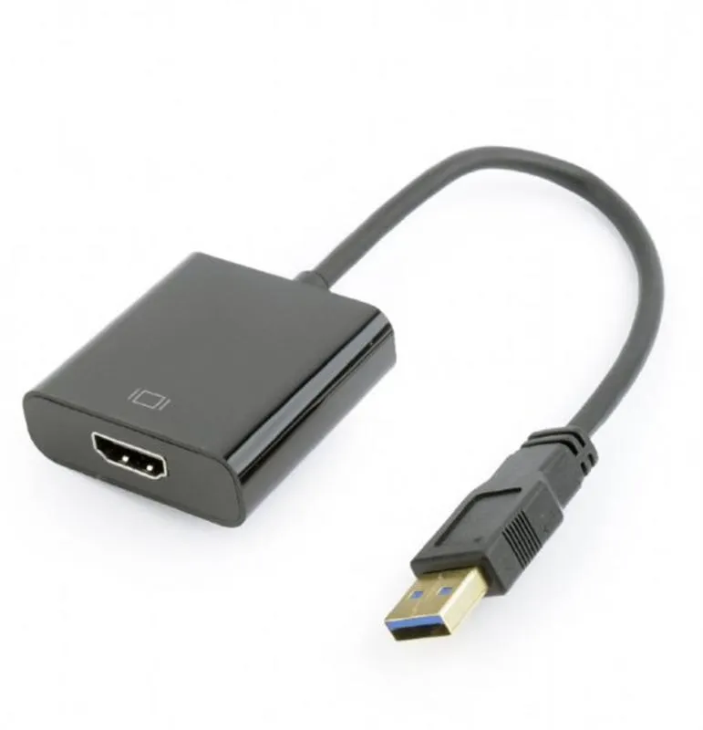 Адаптер Cablexpert (A-USB3-HDMI-02) USB3.0-HDMI, 0.15 м, чорний - мініатюра 3