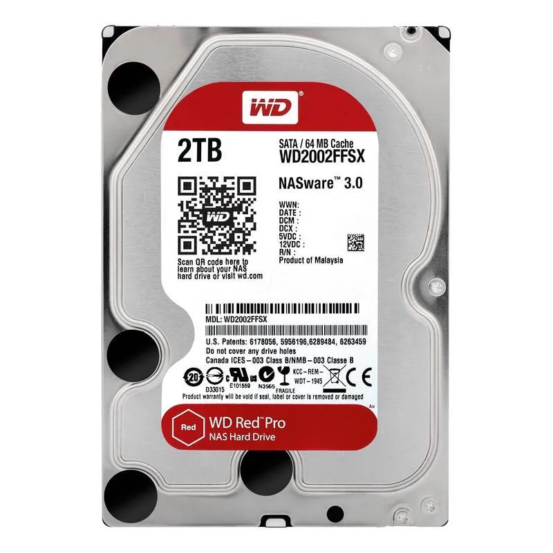 Накопичувач HDD SATA 2.0TB WD Red Pro NAS 7200rpm 64MB (WD2002FFSX) - зображення 1