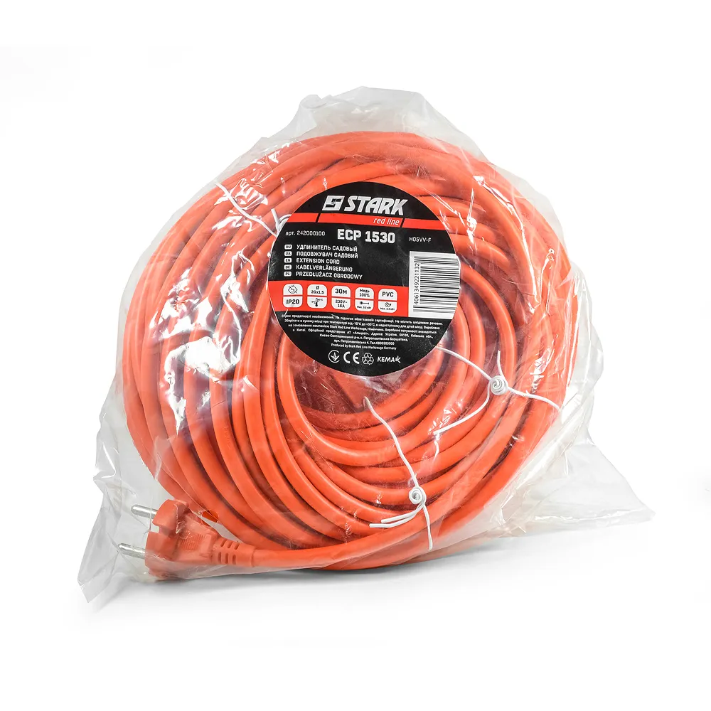 Подовжувач Stark ECP 1530 (242000100) 1 розетка, 30 м, помаранчевий - мініатюра 2