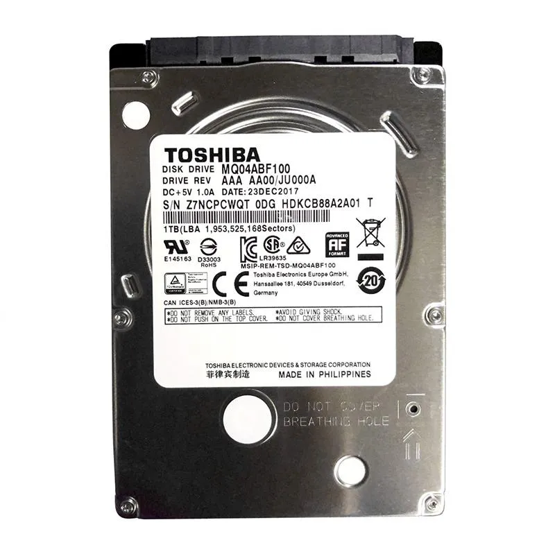 Накопичувач HDD SATA 1.0TB Toshiba MQ04AB 5400rpm 128MB (MQ04ABF100) - зображення 1