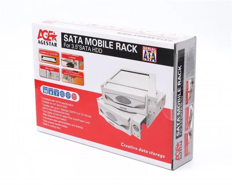 Внутрішня кишеняAgeStar для пiдключення SATA HDD 3.5" Power Slide Switch, Black (SR3P-SW-1F(BLACK)) - мініатюра 4
