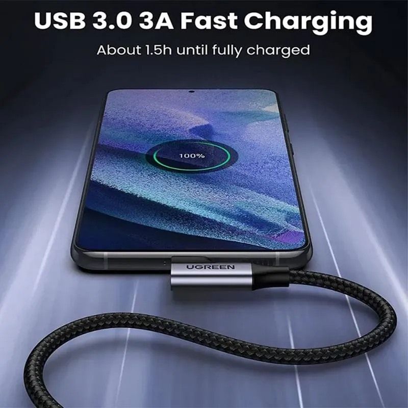 Кабель Ugreen US385 USB - USB-C, 1м, Black (20299) - мініатюра 5