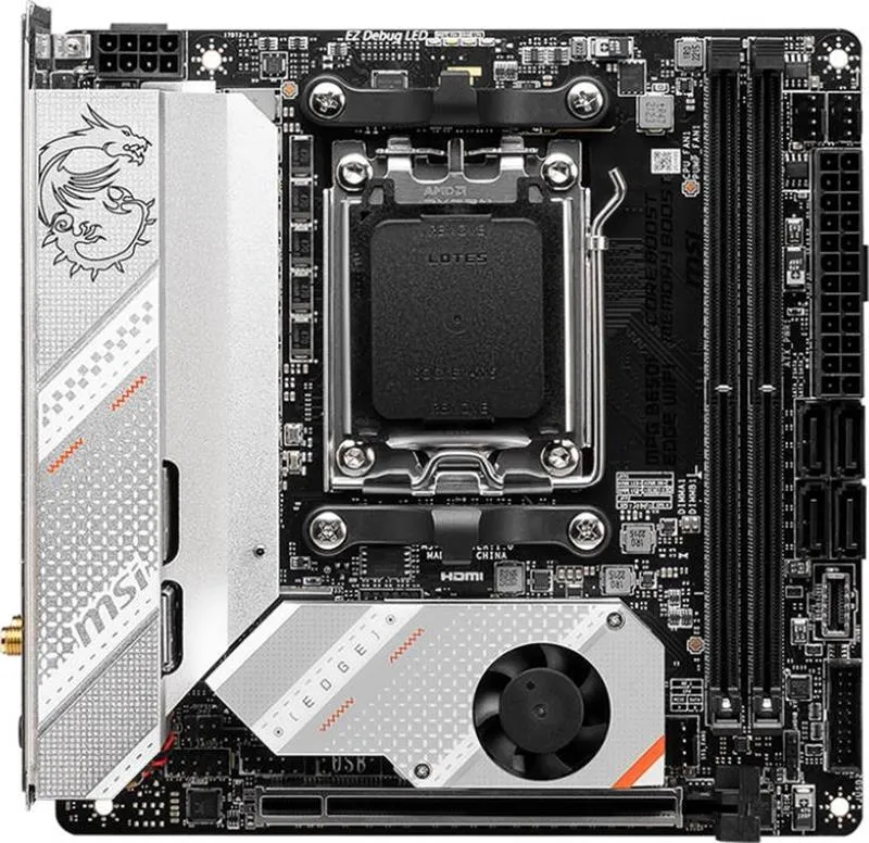 Материнська плата MSI MPG B650I Edge WiFi Socket AM5 - мініатюра 4