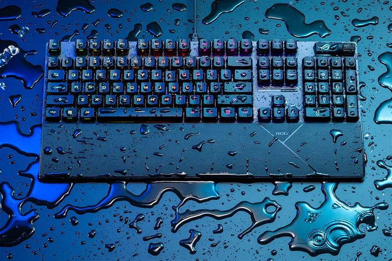 Клавіатура Asus ROG Strix Scope II RX Red EN/UK RGB Black (90MP0350-BKMA00) - мініатюра 2