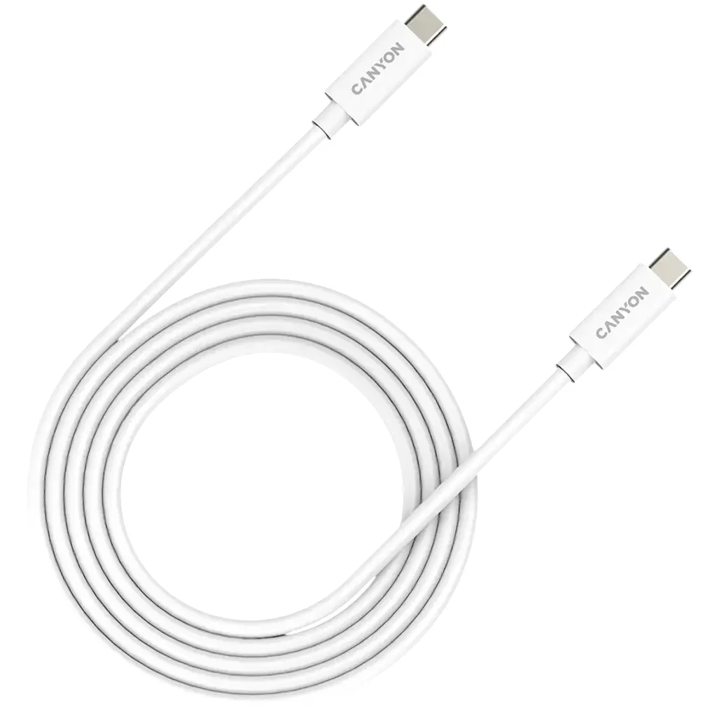 Кабель Canyon UC-42 USB Type-C - USB Type-C (M/M) 240W 2 м, White (CNS-USBC42W) - мініатюра 3
