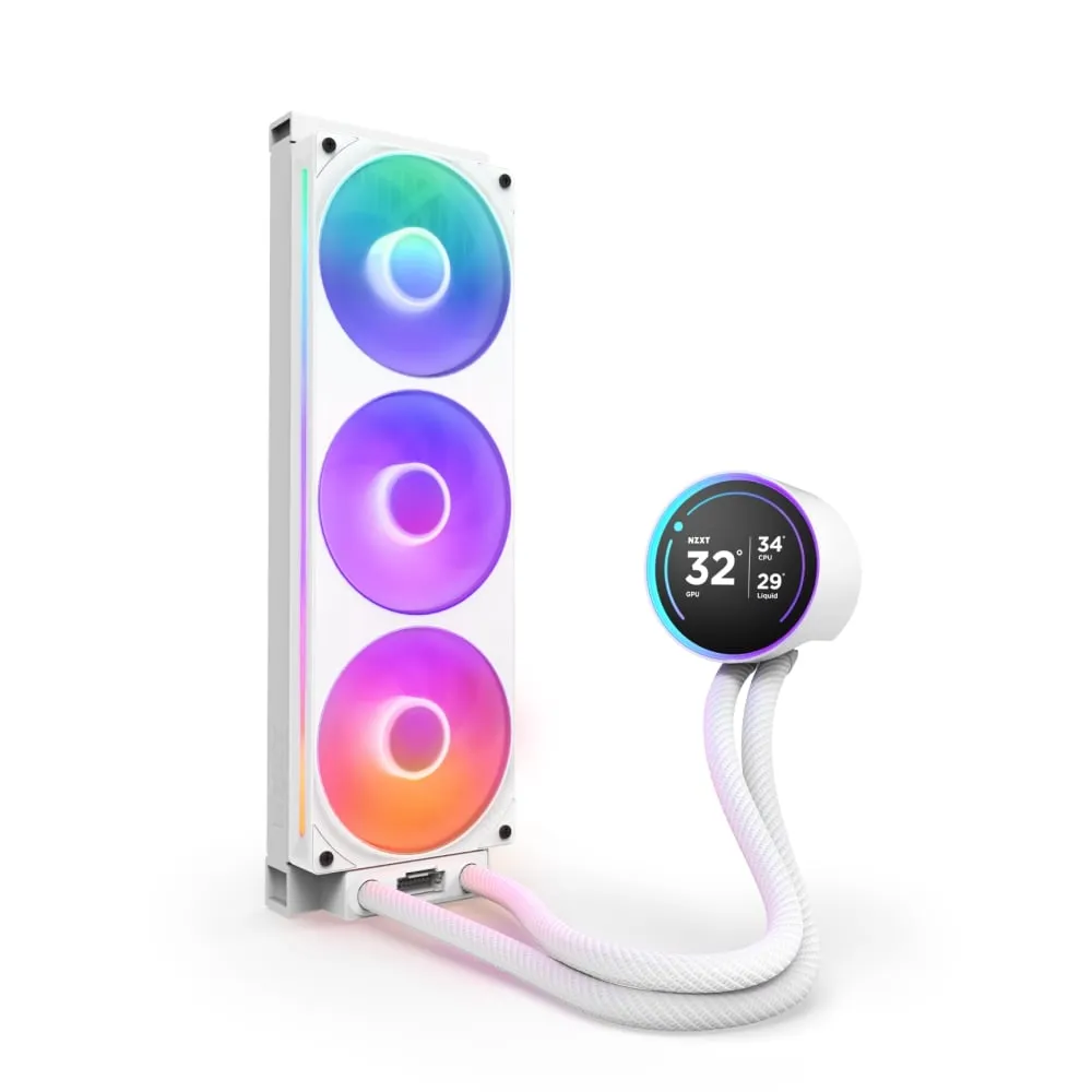 Система водяного охолодження NZXT Kraken Elite 360 RGB White (RL-KR36E-W2) - мініатюра 2