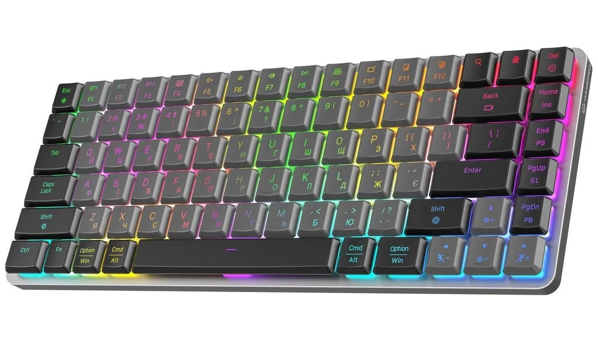 Клавіатура бездротова GamePro MK230R Red Swich Low Profile RGB Wireless/Bluetooth Dark Gray - мініатюра 3