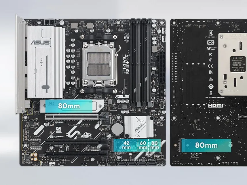Материнська плата Asus Prime B840M-A-CSM Socket AM5 - мініатюра 10
