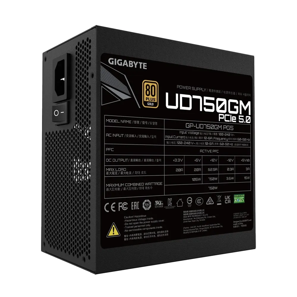 Блок живлення Gigabyte GP-UD750GM PG5 750W - мініатюра 2